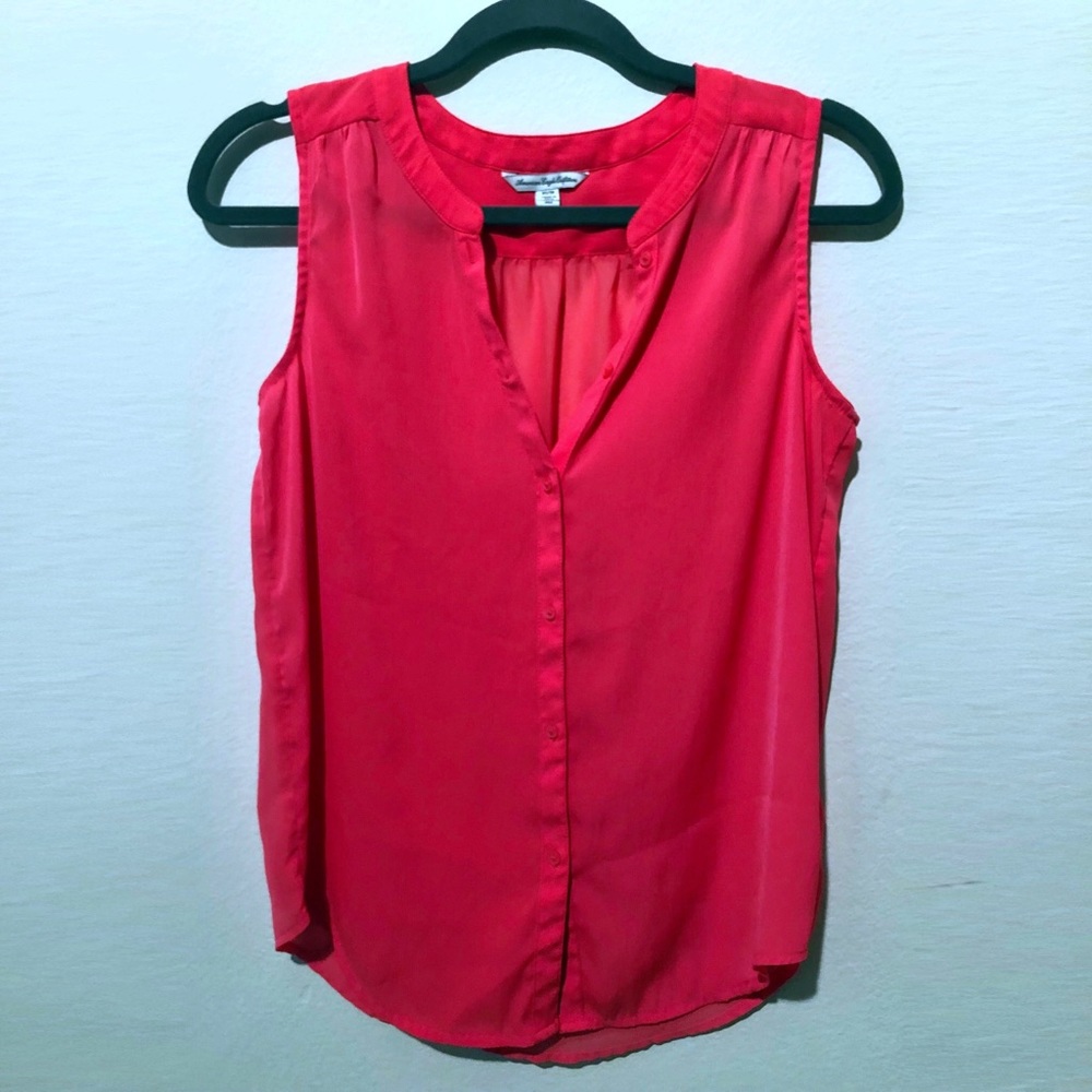 American Eagle Silk Sleeveless Blouse